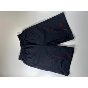 Jordan Black Athletic Shorts with Red Piping Detail Size S